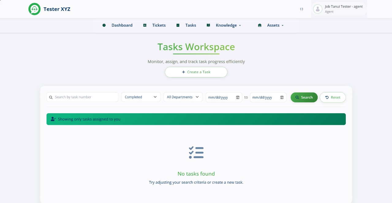 SafariDesk Internal Tasking